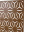 Écran d'intimité extérieur et intérieur en métal H 76 po x l 48 po, écran d'intimité décoratif autoportant pour terrasse de balcon sur terrasse, panneaux de clôture d'intimité pour jardin extérieur PS104 BRUN-389567577