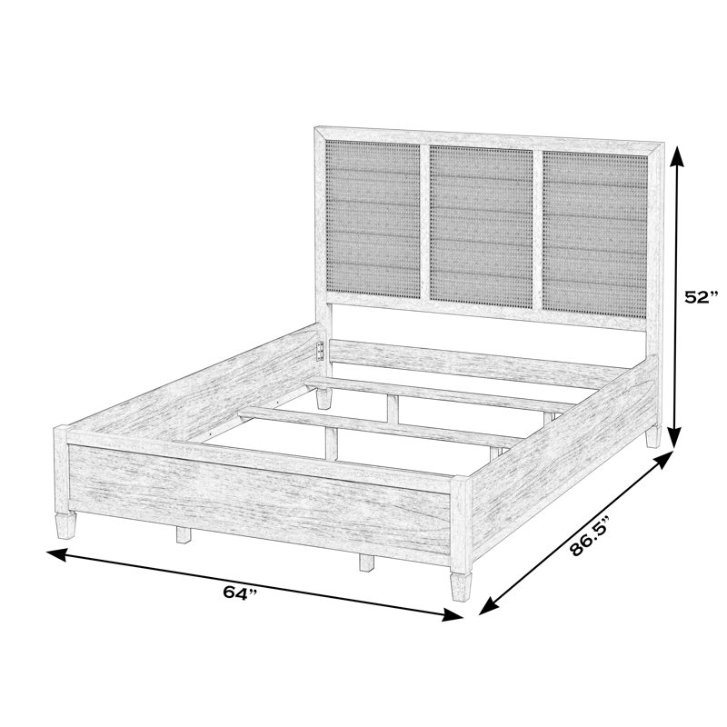 Charleston Cane Bed, Queen