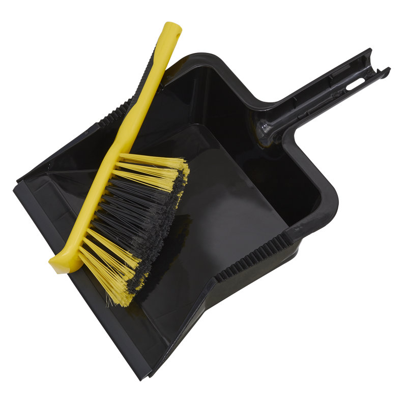 2 Piece Bulldozer Yard Dustpan and Brush Set