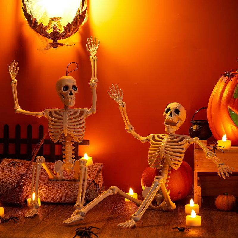2 PCS 24” Halloween Skeleton Decor