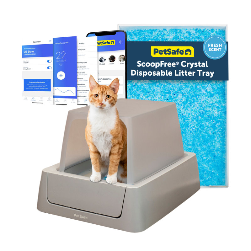 ScoopFree® Crystal Smart Front-Entry Self-Cleaning Litter Box