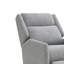 Fauteuil inclinable avec dossier haut et pieds fuselés Cien, tissu gris-130622726