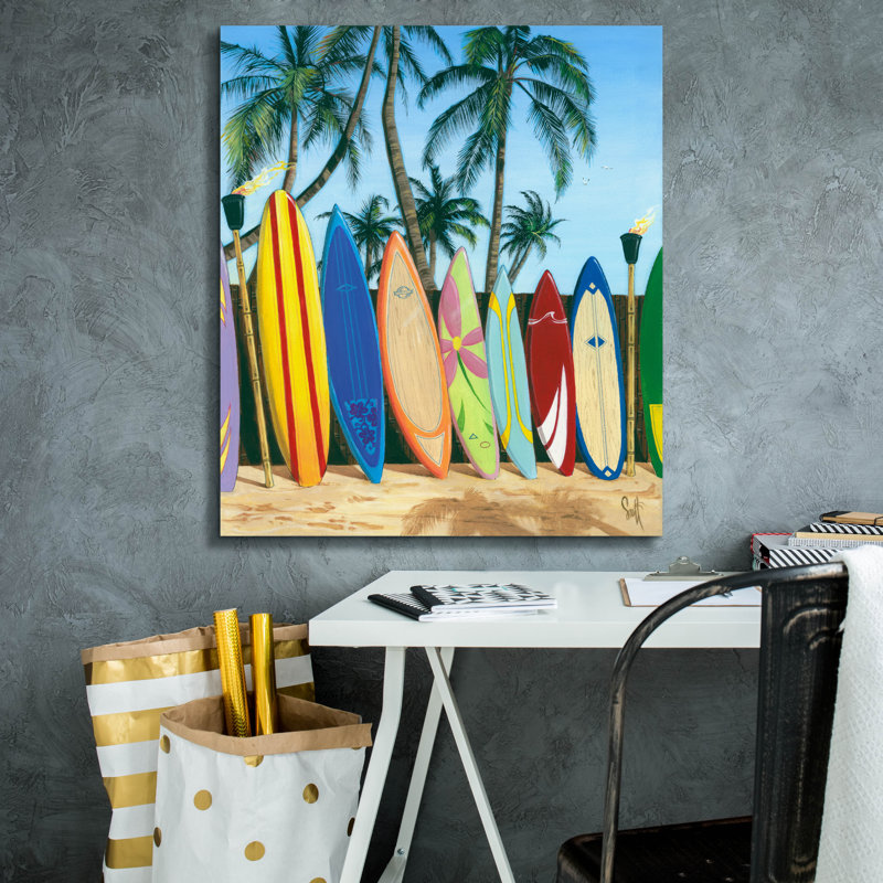 "Bunch Of Boards" par Scott Westmoreland, art mural sur toile, H 30 po x l 26 po x P 1,5 po