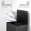 HOMCOM 45L Kitchen Bin with Soft-Close and Stay-Open Lid, Pedal Bin Black