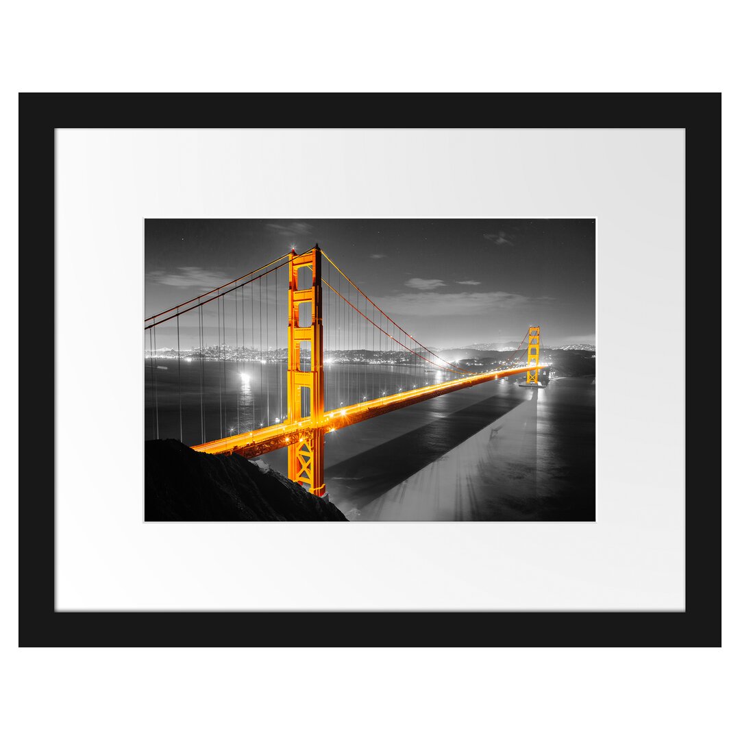 Gerahmtes Poster Riesige Golden Gate Bridge