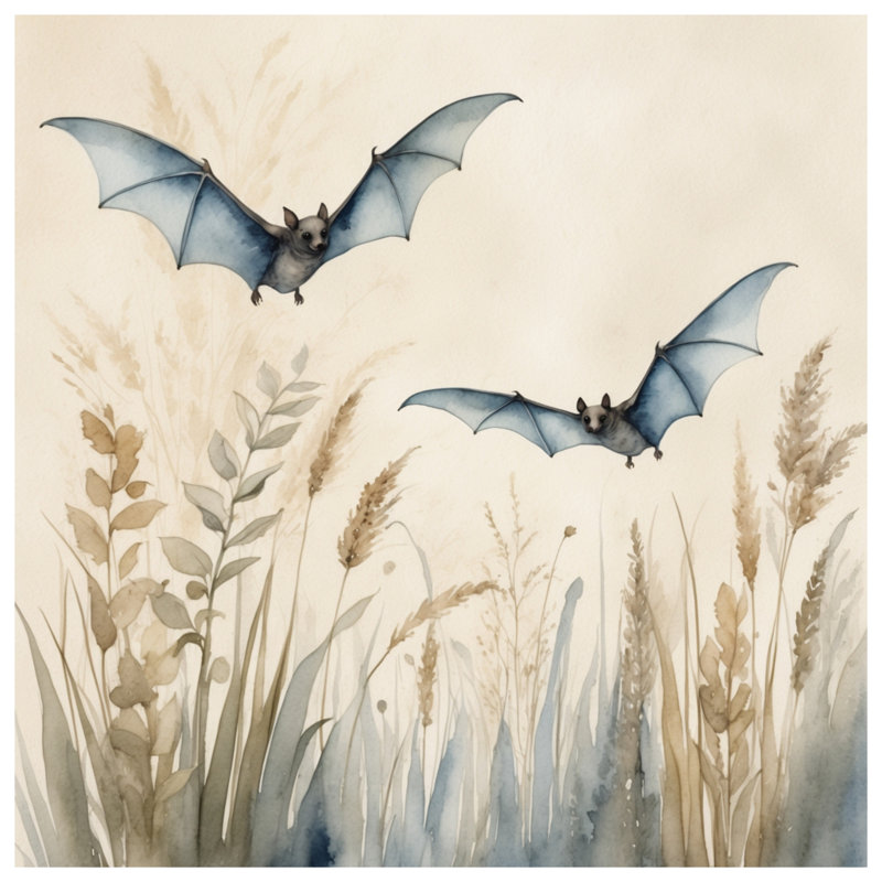 Tapis de bain Flying Bats In Field, L 34 po x L 21 po