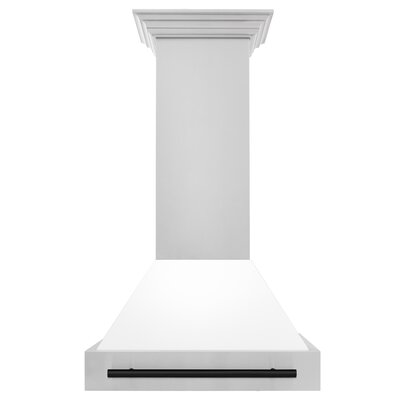 30"" Autograph Edition 700 CFM Ducted Wall Mount Range Hood -  ZLINE, 8654STZ-WM30-MB