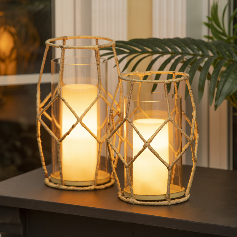 10.5'' H Glass Tabletop Lantern