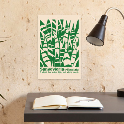 Art mural tropical naturel luxuriant, Sansevieria