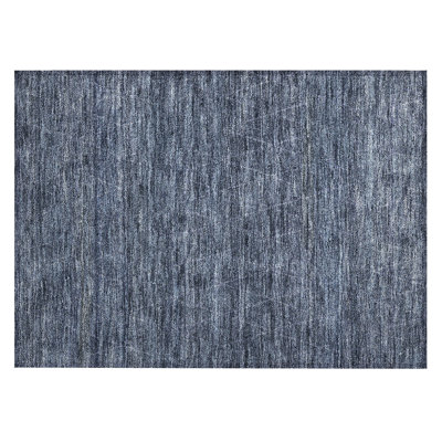 Machine Washable Indoor/Outdoor Chantille ACN1165 Navy