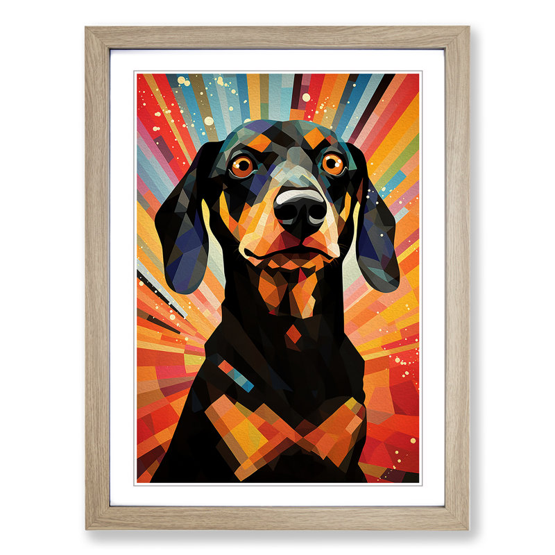 Single Picture Frame Print on Wood, 34cm H x 25cm W, Oak Framed