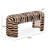 Zebra 39" Brown Striped Tufted Bench