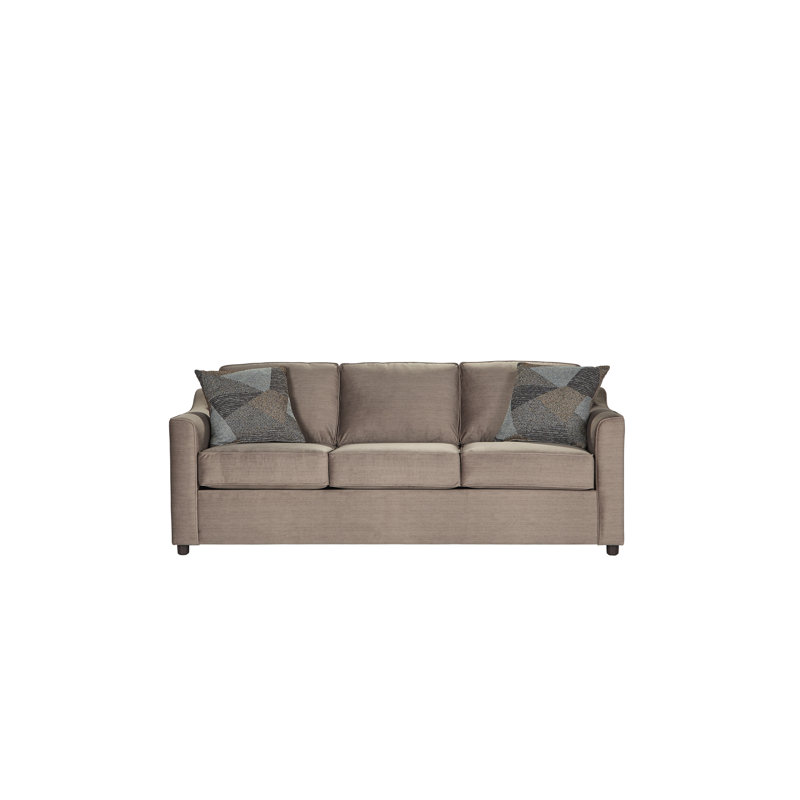 Grand lit avec coussins en terrazzo 13400 Joffrey, Joffrey Sable