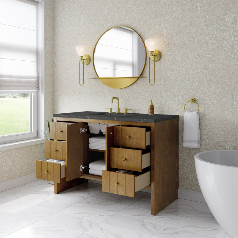 Hudson 48" W Single Vanity, Parisien Bleu Silestone