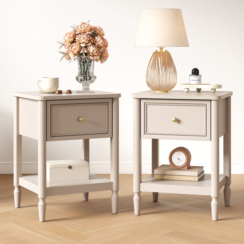 Ensemble de table de chevet 17 tiroirs l 17,7 po