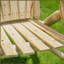 Chaise 2 places Adirondack en bois, banc de patio avec table, chaise d'extérieur avec causeuse pour porche, cour arrière