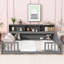 Lit de plancher gris avec garde-corps et rangement pratique sur le côté gris-1050599914-1050599919
