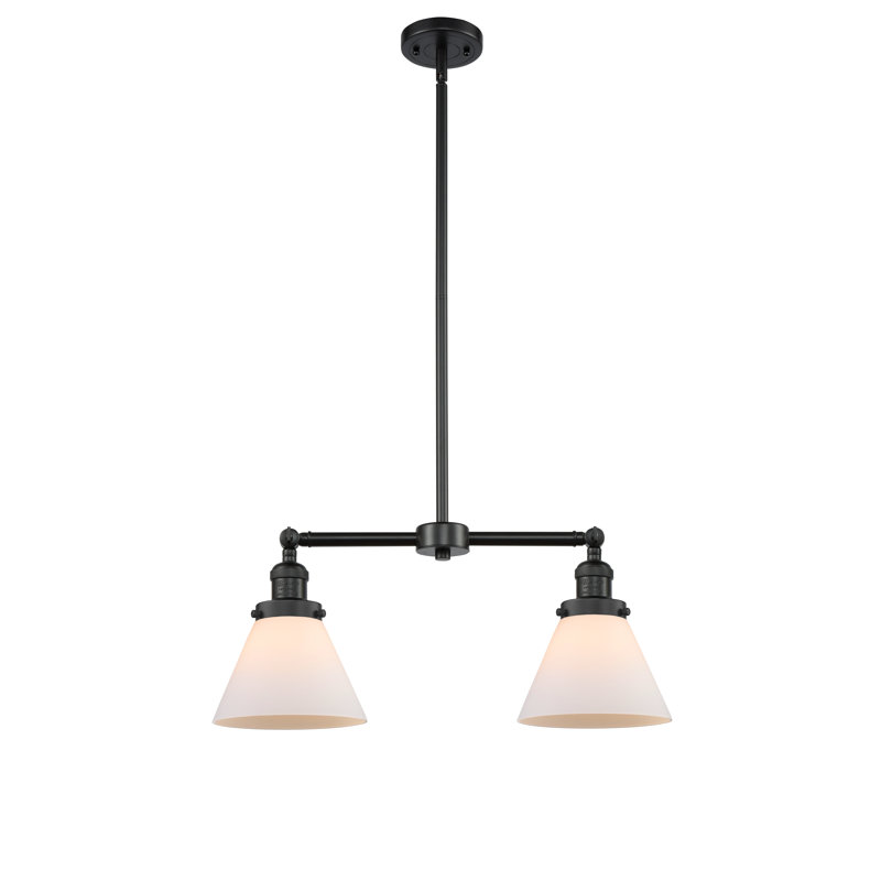 Callahan 2 - Light Kitchen Island Pendant, Matte White Cased, No Bulb Included, Satin Gold
