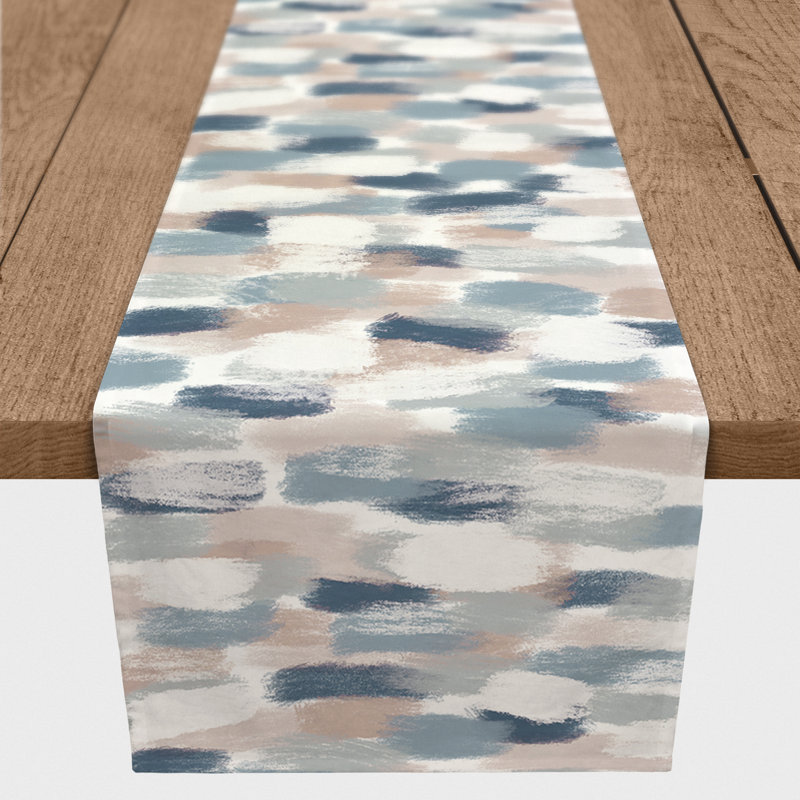 Colier Rectangle Polyester Table Runner, 72" x 16", Blue