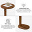Table de bout en V en bois massif Veta-685930049