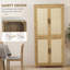 Armoire de rangement en rotin 64 po avec tablette réglable