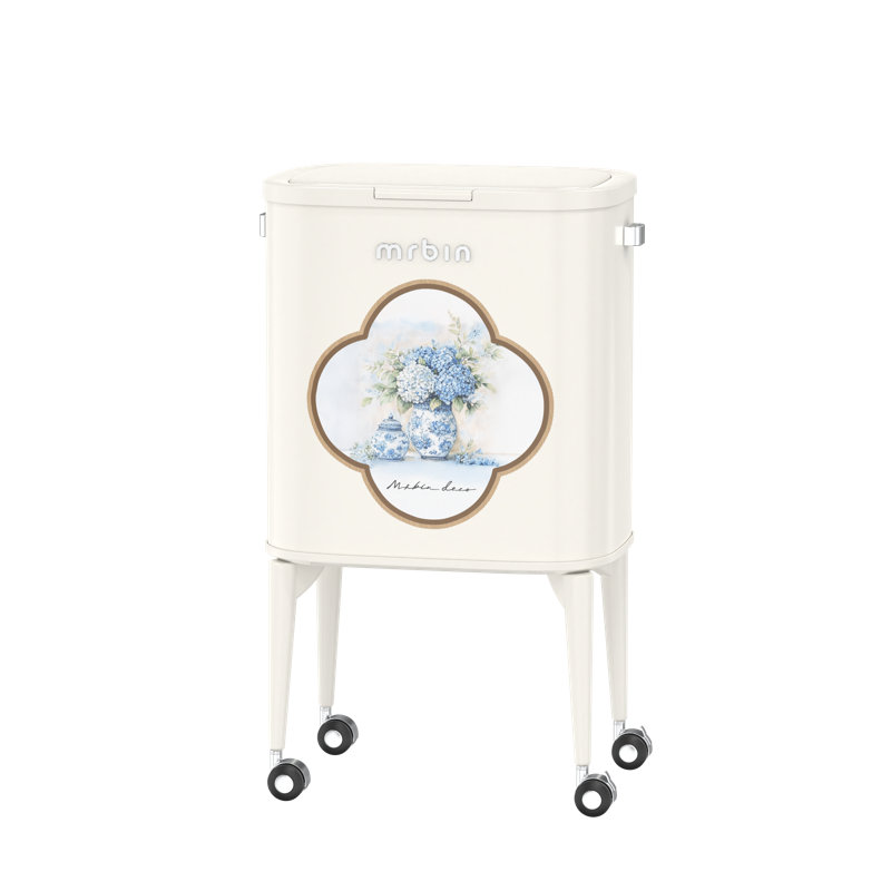 Poubelle avec pieds, porcelaine