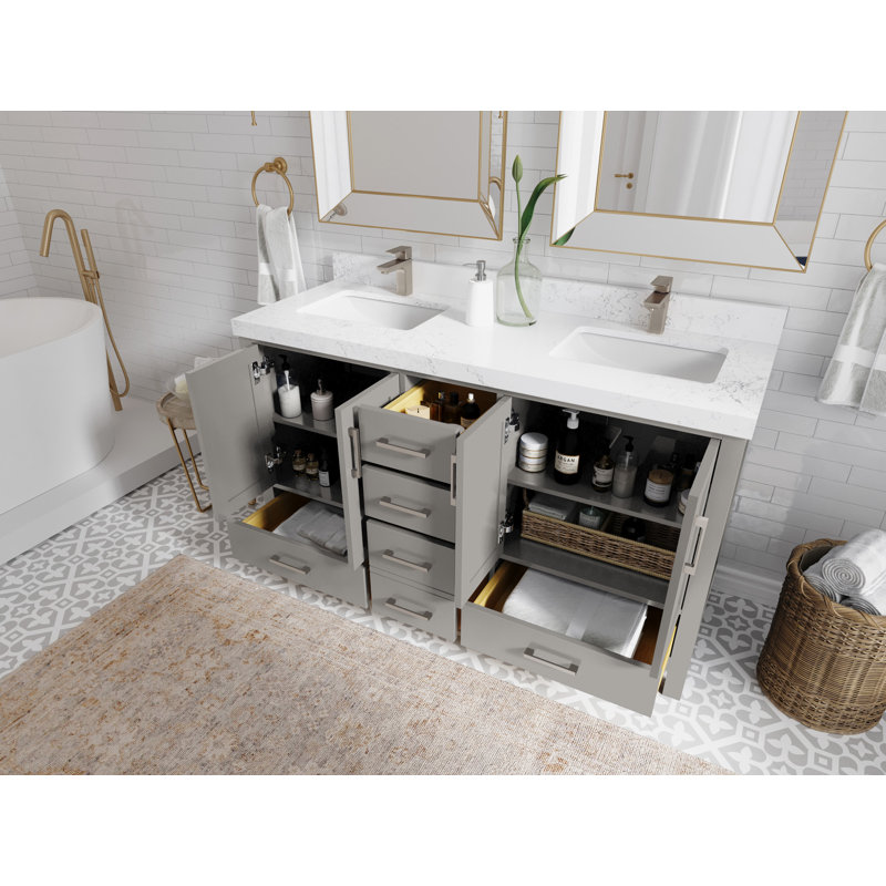 Ensemble de meuble-lavabo double 60 po Malibu