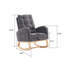 Chaise berçante classique rembourrée avec repose-pieds réglables-1429043967