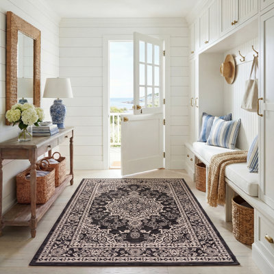 Tapis oriental d'intérieur / extérieur Amiriah Performance