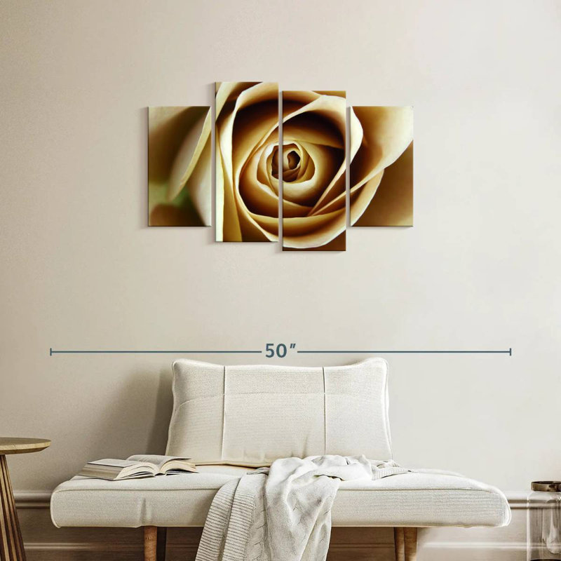 Rose Harnek en herbe beige, H 22 po x l 36 po
