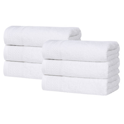 Essuie-mains mi-longs en coton gaufré texturé Honeycomb