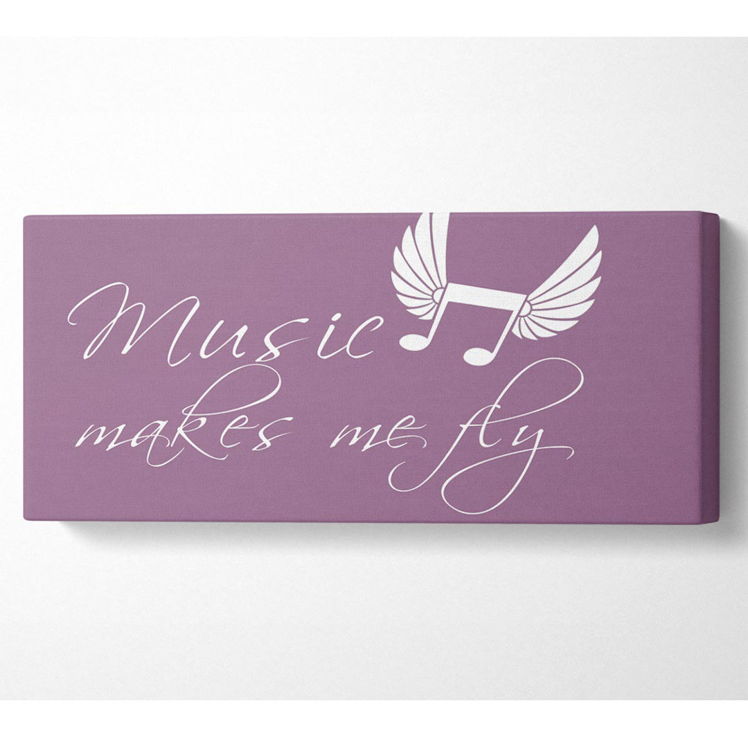 Music Makes Me Fly Dusty Pink - Druck