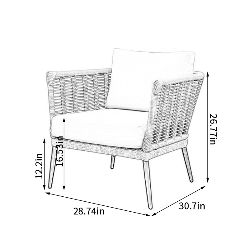 Mikeil Outdoor Lounge Chair, Brown