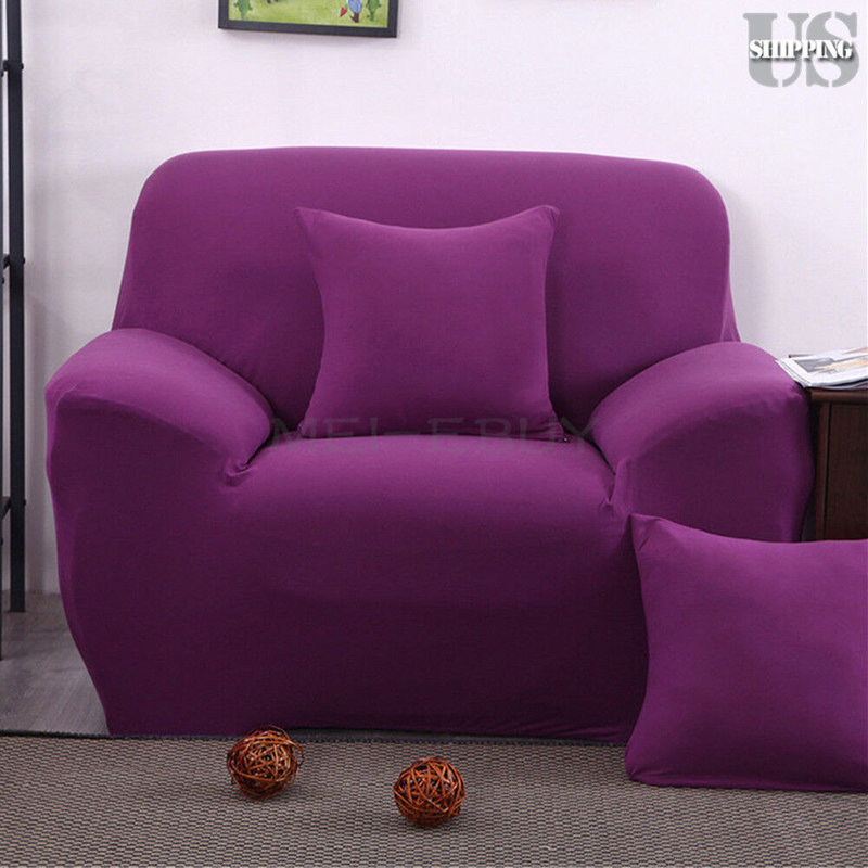 Housse pour canapé extensible 3 places, Mauve, H 45 po x l 55 po x P 30 po