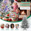 Sapin de Noël givré pré-éclairé-701535904