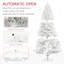 Arbre de Noël artificiel de 9 pi de hauteur, arbre de Noël non éclairé avec 2132 branches, ouverture automatique, base en acier, décoration des Fêtes pour bureau personnel, blanc-736240903
