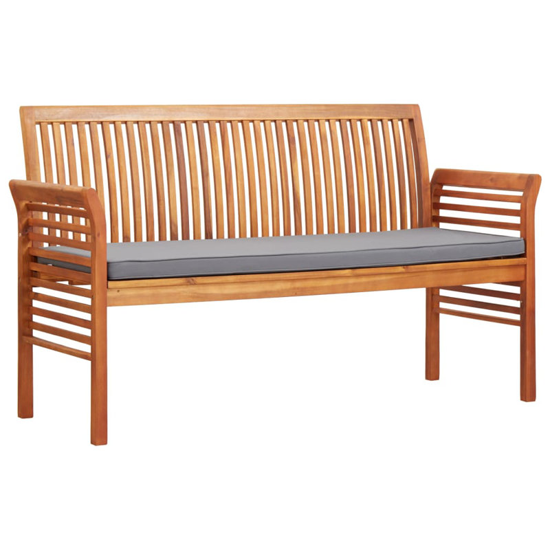 Wooden Garden Bench, Gray
