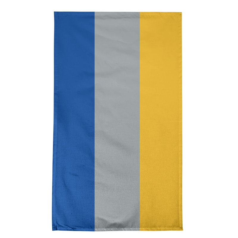 Anaheim Stripe Tea Towel Kitchen Towel, Poly Twill, Royal Blue/Gray/Gold