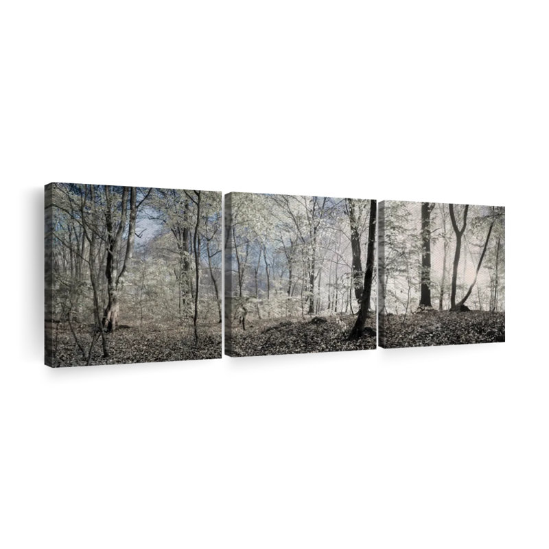 " Forest Winter Daybreak " 3 - Pieces, 36" H x 110" W x 1.25" D