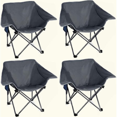Pack Portable Camping Chair Compact Collapsible Outdoor Folding Sports Chairs For Adults Heavy Duty Camp Sporting Events Park Lawn 400 Lbs