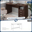 Bureau d'ordinateur classique avec plusieurs tiroirs-716257725-772857231