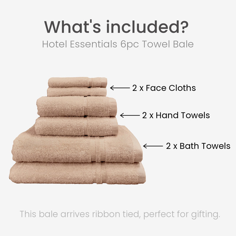 Chilson Essentials 6 Piece Towel Bale Set, Mocha