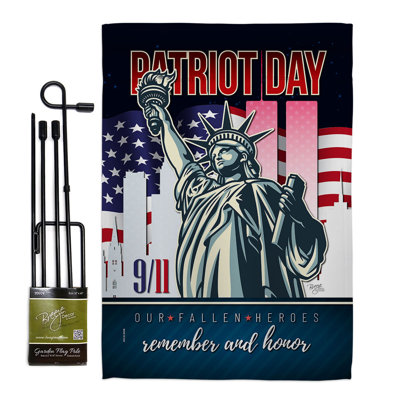 Ensemble de drapeaux en polyester 18 x 13 po Our Fallen Heroes