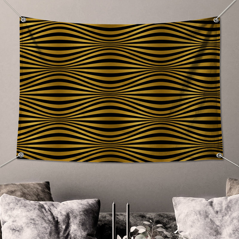 Tapisserie murale «Gold», H 68 po x l 80 po avec 4 œillets