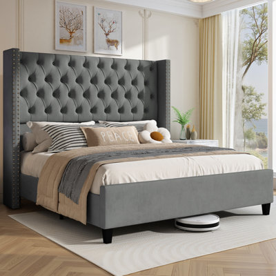 Dillwyn Upholstered Wingback Bed
