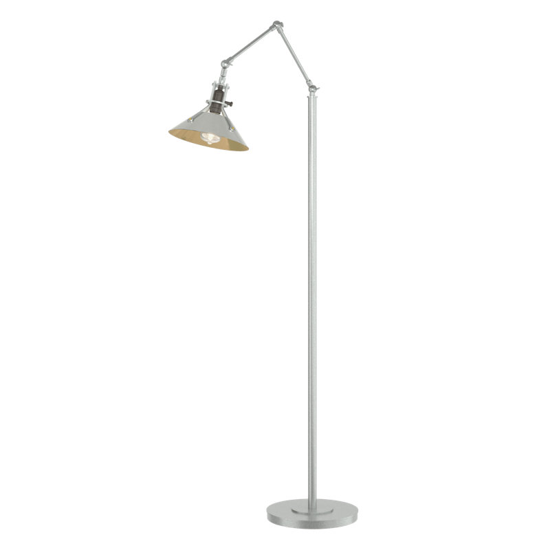 Henry 60.8" Task Floor Lamp, Vintage Platinum, Sterling