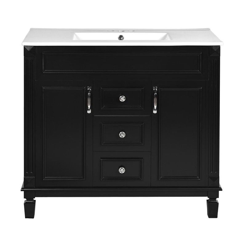 Meuble-lavabo 36 po avec lavabo supérieur et armoire à miroir