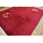 Tapis rectangulaire corail noué à la main style antique chinois des années 1920 en laine Art Deco