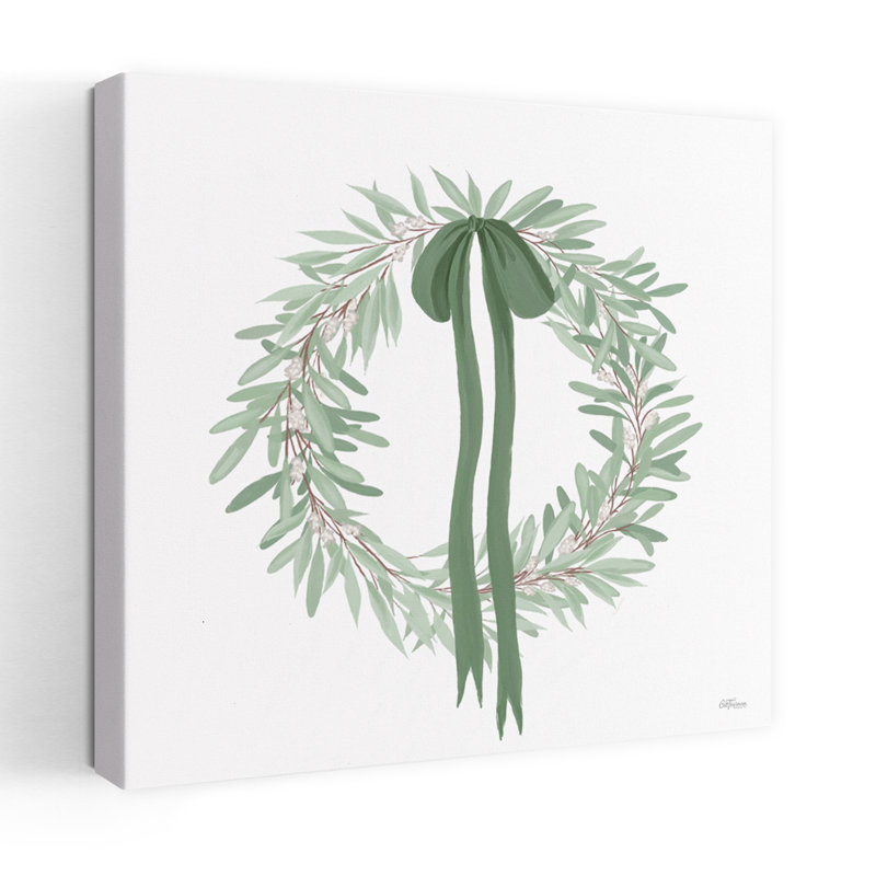 Couronne d'eucalyptus, art contemporain, H 18 po x l 18 po