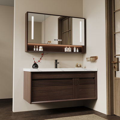 Retro and simple style bathroom cabinet
